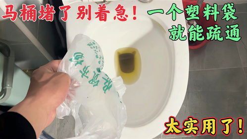 堵马桶塑料袋怎么疏通管道(马桶堵塑料袋了怎么疏通)